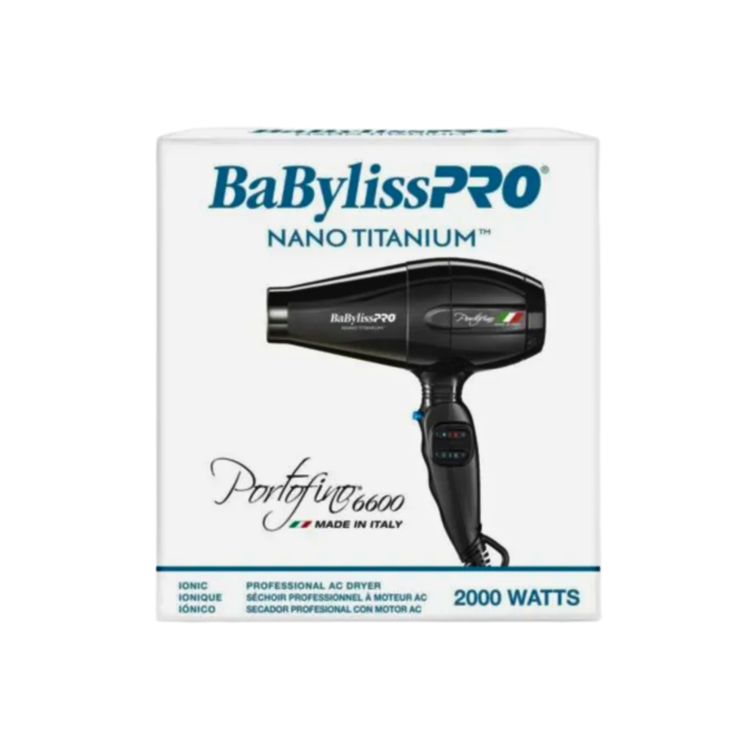 Secador de Pelo BaBylissPRO Nano Titanium Portofino 6600-2