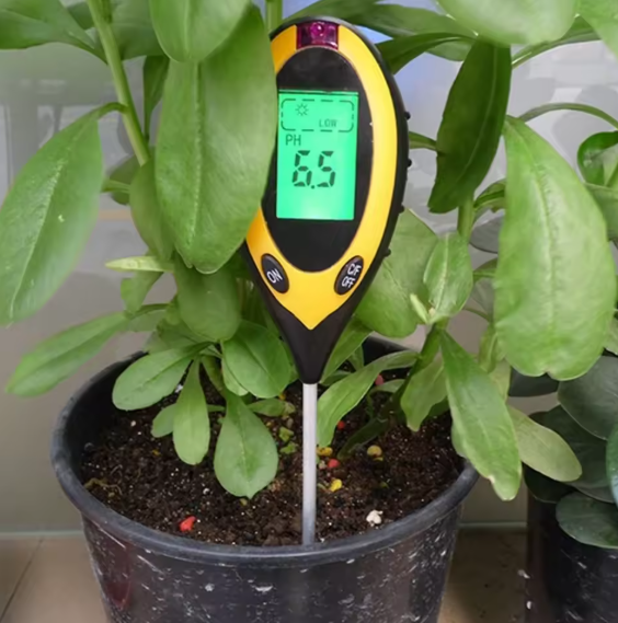 Medidor 4 en 1 de jardin - medidor de pH - sensor de humedad - luz - temperatura-0