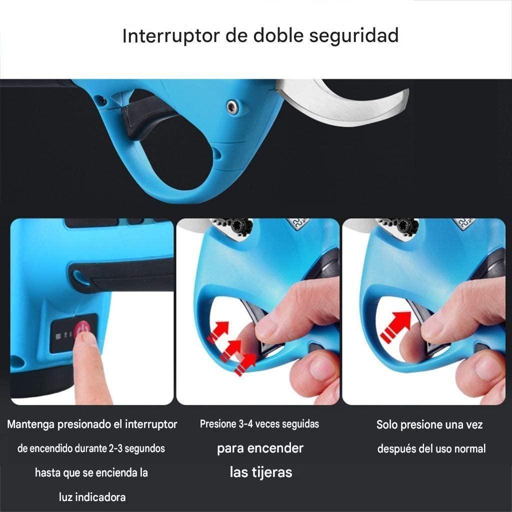 Tijera De Poda Inalambrica Hasta 45mm, 2 Baterías, Certificación SEC-5