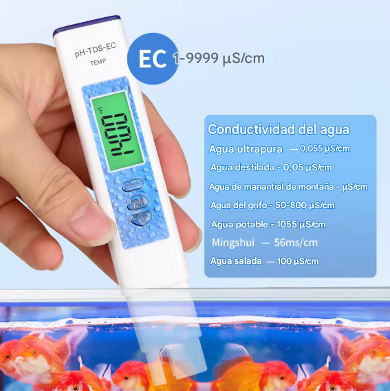 Medidor digital LCD port til 4 en 1 TDS EC pH Temperatura-2
