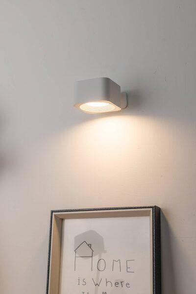 Aplique Inalámbrico Recargable Usb Touch Regulador Muraglie Led 1X5W cuadrado Blanco-2