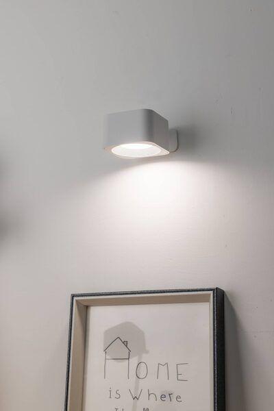 Aplique Inalámbrico Recargable Usb Touch Regulador Muraglie Led 1X5W cuadrado Blanco-3