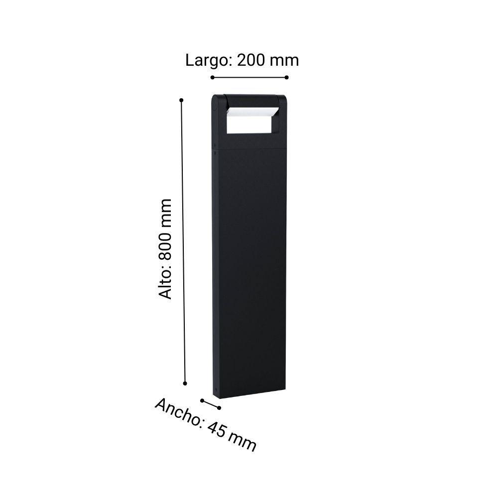 LAMPARA DE PIE BRIANZA ALUMINIO NEGRO 5W IP44 COD.98708-2
