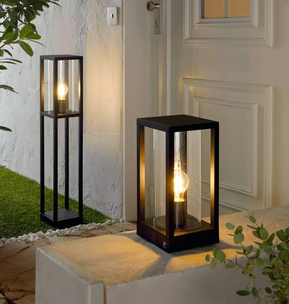 LAMPARA DE PIE CASCINETTA ACERO NEGRO E27 1X40W IP55 COD.98715-3
