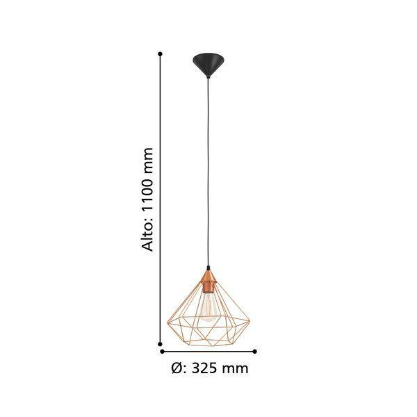 Lámpara Colgante Tarbes 1X60W E26 Cod.94194-3