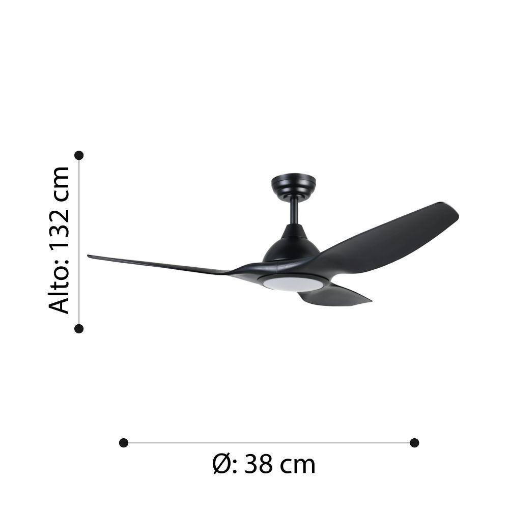 Ventilador Techo TUNITAS silencioso luz led regulable control remoto-4