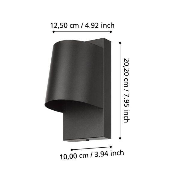 Lámpara Aplique Stagnone Acero Negro GU10 1X5W IP54 Cod900691-3