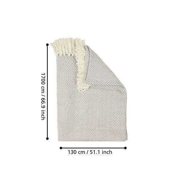 Manta de Algodón Eglo Longlac Gris Plata 130×170 cm-3