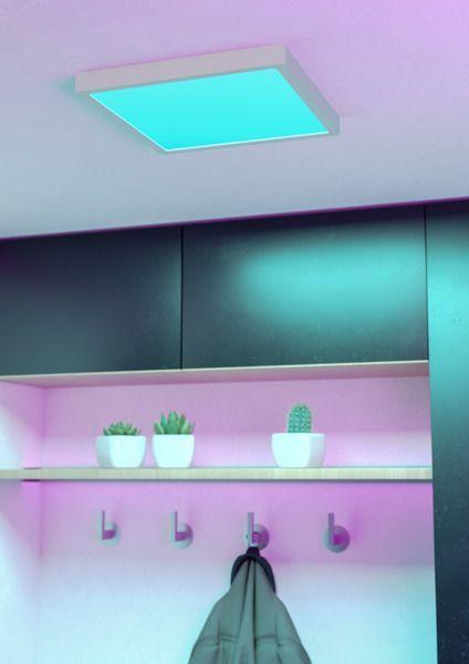 Foco Plafon Led Sobrepuesto Fueva 6 Z Blanco Regulable RGB Control Remoto 29cm 14w Interior Exterior-2