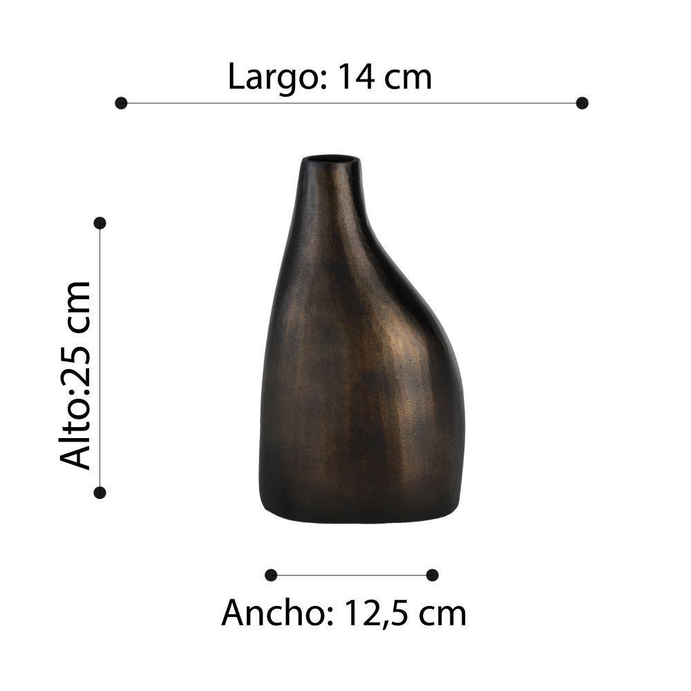 Adorno decorativo Florero TALACOGON cerámica Negro 25×14cm-2