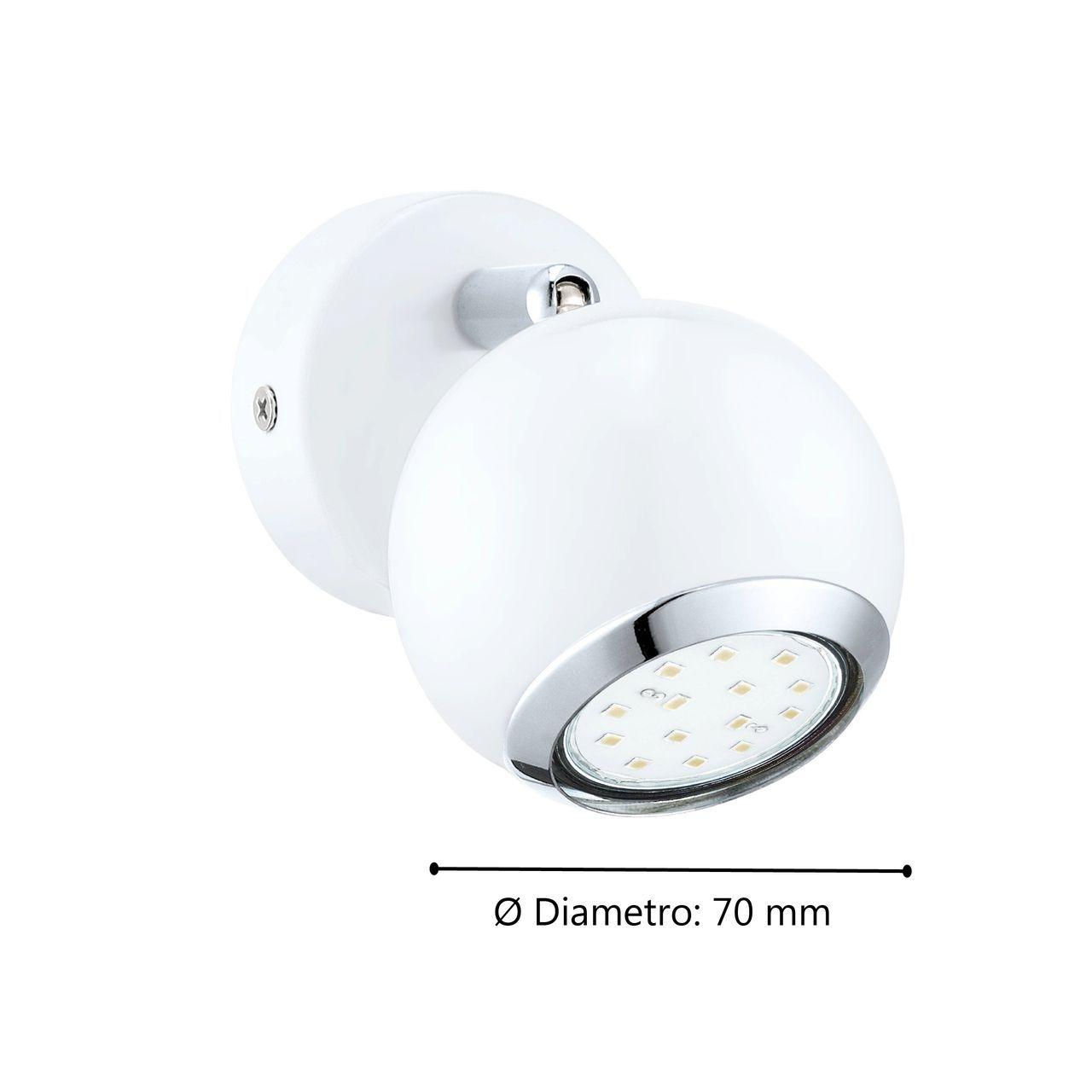 FOCO SOBREPUESTO BIMEDA ACERO  1X3W GU10 LED INCLUDIA COD.31001-2
