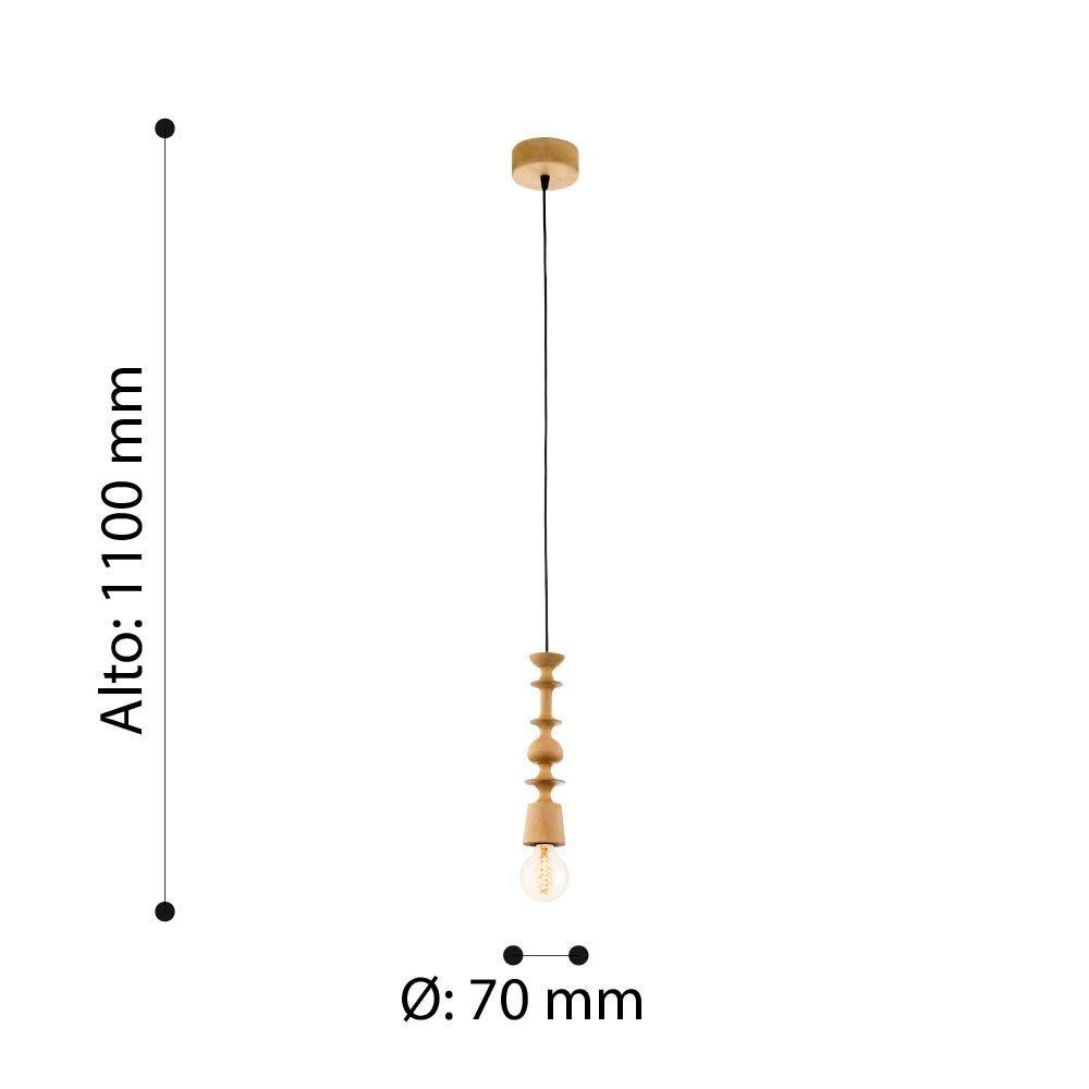 AVOLTRI COLG MADERA ROBLE L0 H1100 DM70 E27 1X60W  COD.49373-2