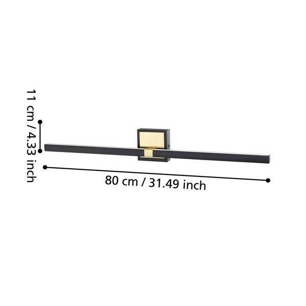 Lámpara Aplique Peguera Acero Led incluida 1X18W IP44 Cod.900929-4