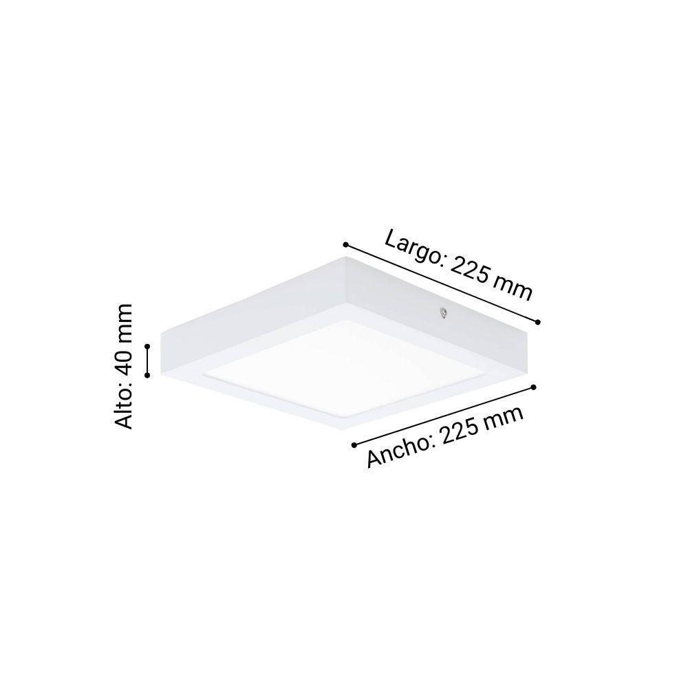 Foco Sobrepuesto Fueva metal Blanco Led incluida 16W Cod.94077-2