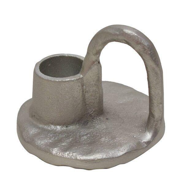 Adorno Portavela JELLICOE aluminio níquel Gris 6×8 cm-0