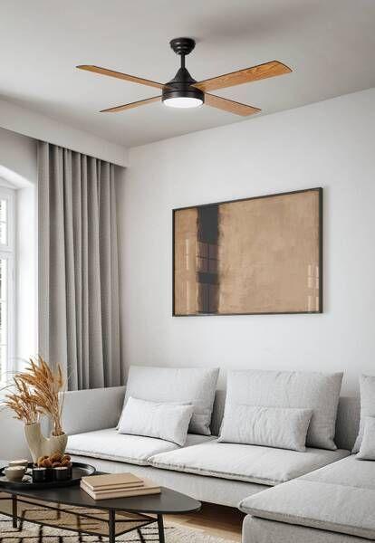 Ventilador Trinidad CRemoto luz regulable aspas reversibles Cod35085-2