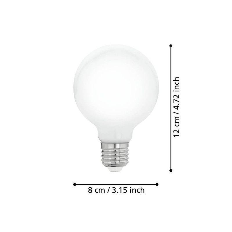 AMPOLLETA COLGANTE CRISTAL  9W E27 G80 DM80 2700K 1055LM COD. 110039-2