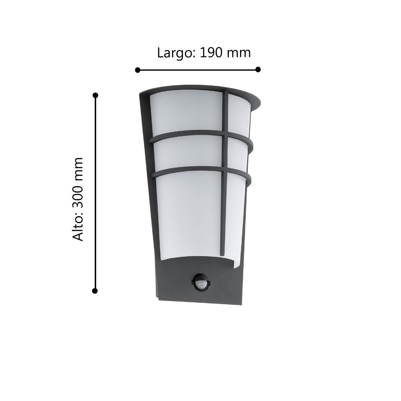Apliqué Pared Breganzo Acero acrilico Negro LED incluida 2X2,5W IP44 cod.96018-2