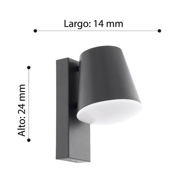 Lampara Aplique Caldiero Acero E27 1x9w Led Incluida IP44 Cod.97482-2