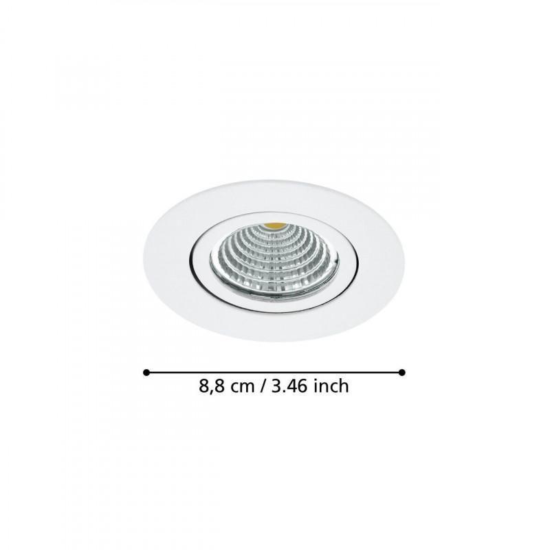 Foco Embutido Saliceto Blanco 88X88 led incluida IP20 cod.98301-3