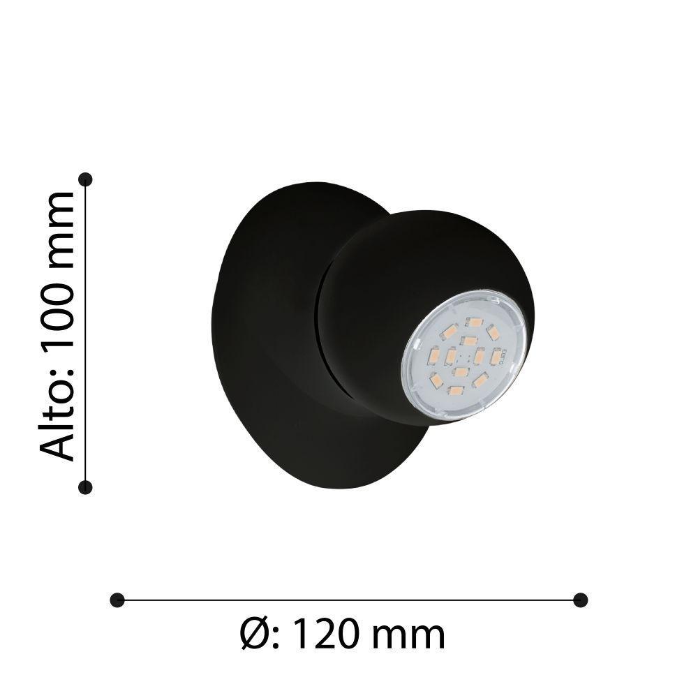 Apliqué de techo/pared Norbello Acero GU10 Led incluida 1X5W -2