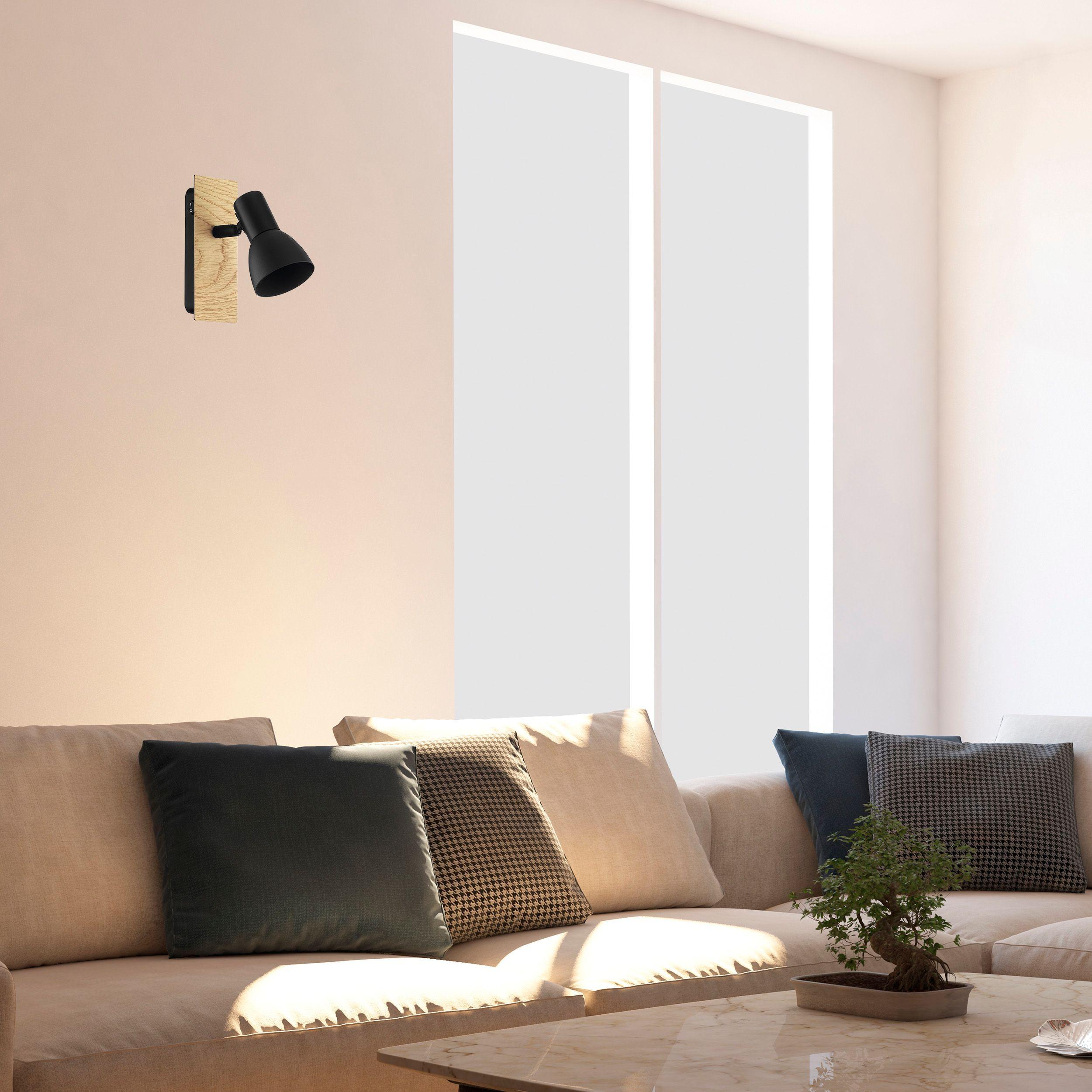 LAMPARA SOBREPUESTO FOCO  BARNHAM ACERO MADERA 1X3W GU10 LED COD.205093-1