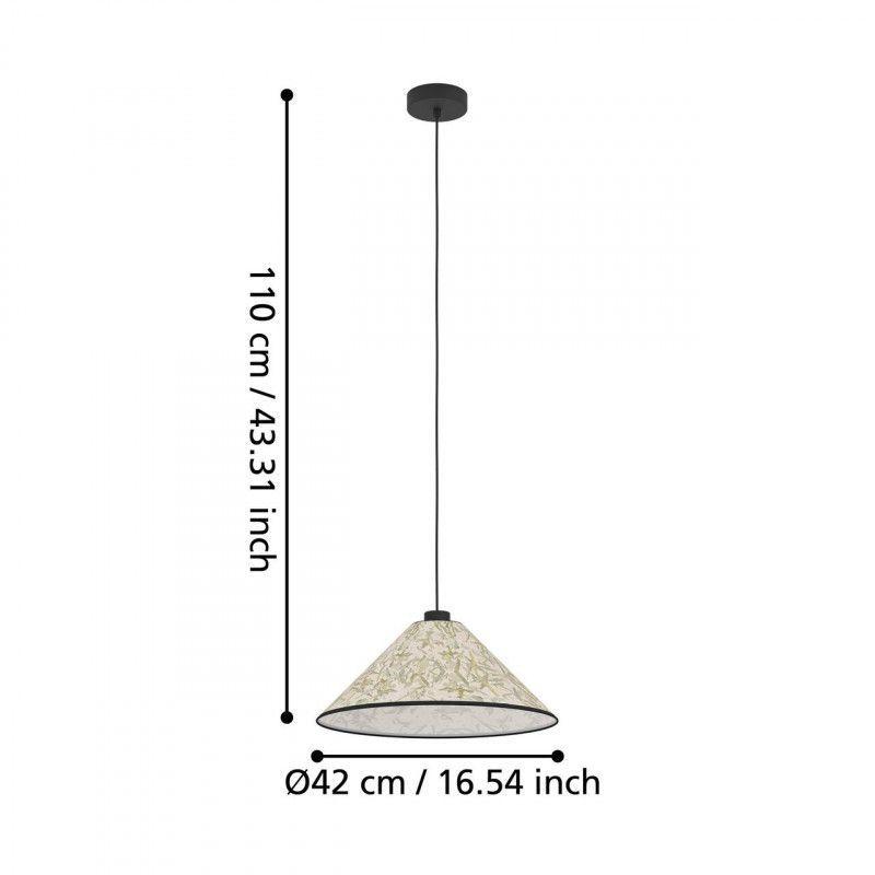 Lampara Colgante Oxpark Hojas de bambú E27 1X25W IP20 Cod43942-4