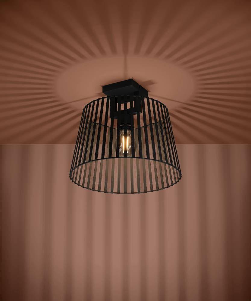 LAMPARA DE TECHO BOGOTA ACERO NEGRO E27 1X40W IP20 COD.390001-2