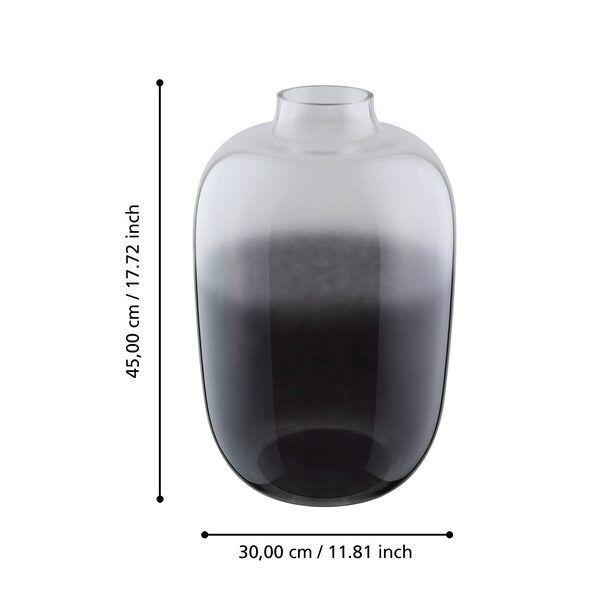 Adorno Jarrón vidrio CULASI Negro 45×30cm-2