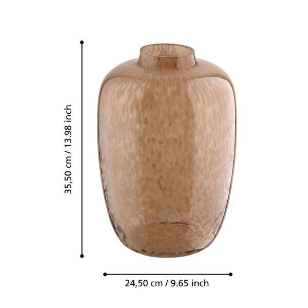Adorno Jarrón de vidrio CULASI Marrón cálido 35×24cm-2