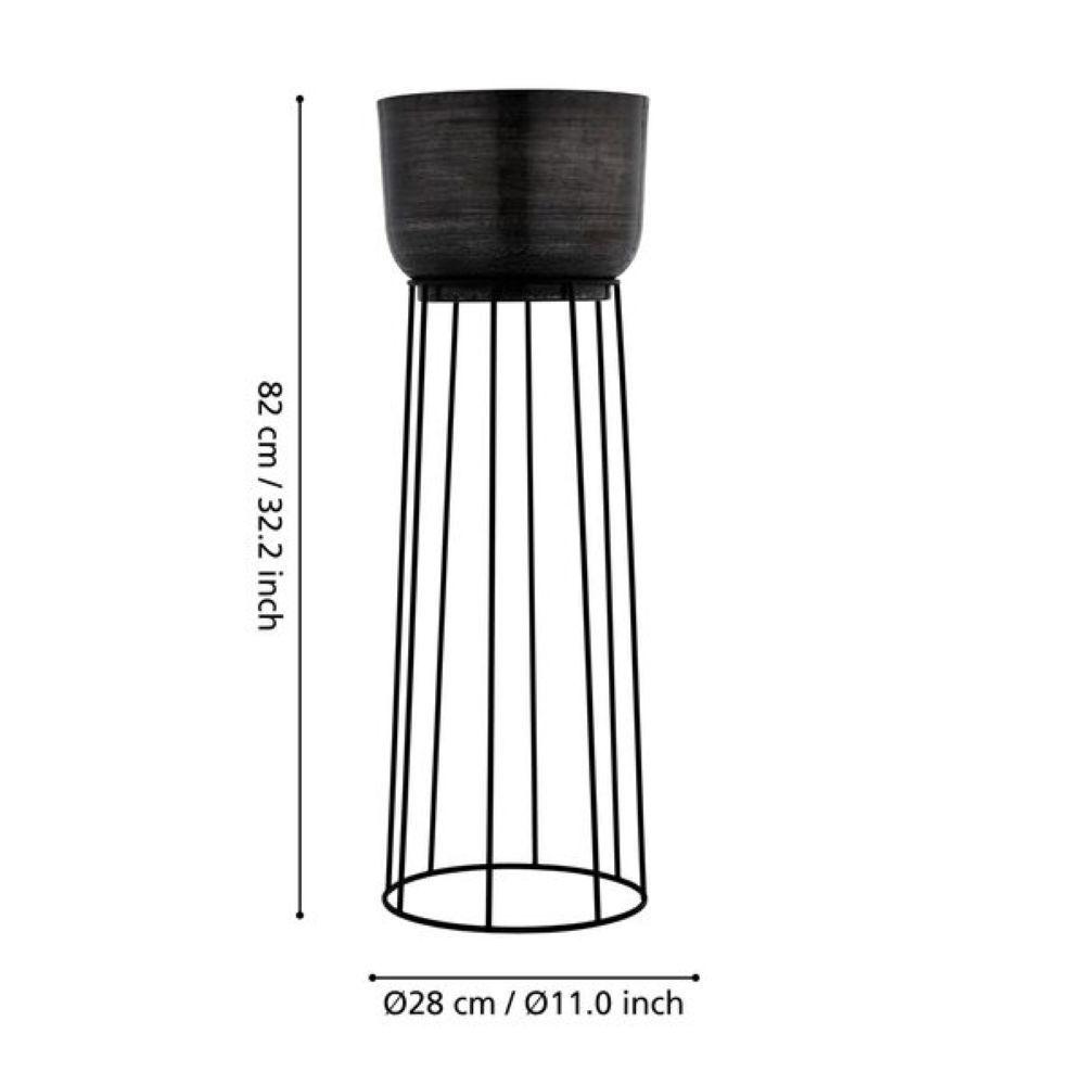 Set Masetero Decorativo OKAYAMA x3 MACETA acero Negro 82×28 cm-2