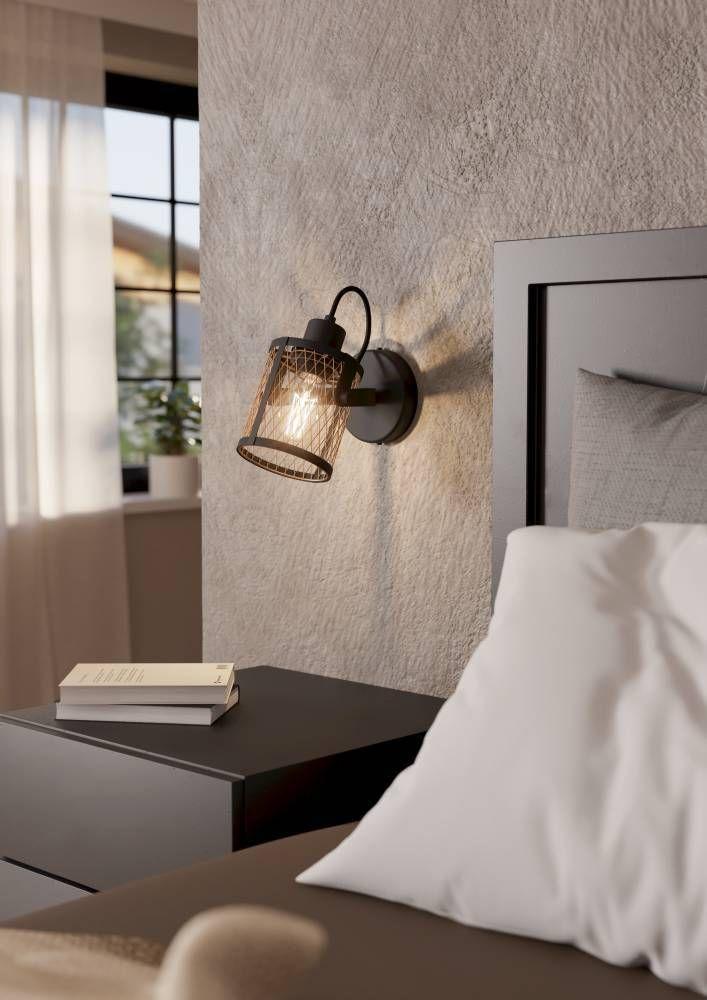 LAMPARA FOCO TECHO DELLOW ACERO NEGRO E27 1X40W IP20 COD.43531-1