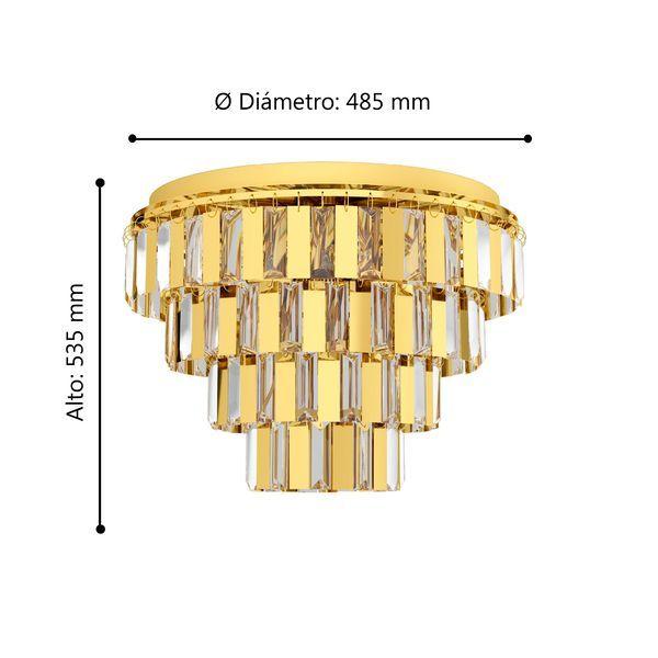 ERSEKA TECHO ACERO DORADO H535 DM485 E14 7X40W IP20-2