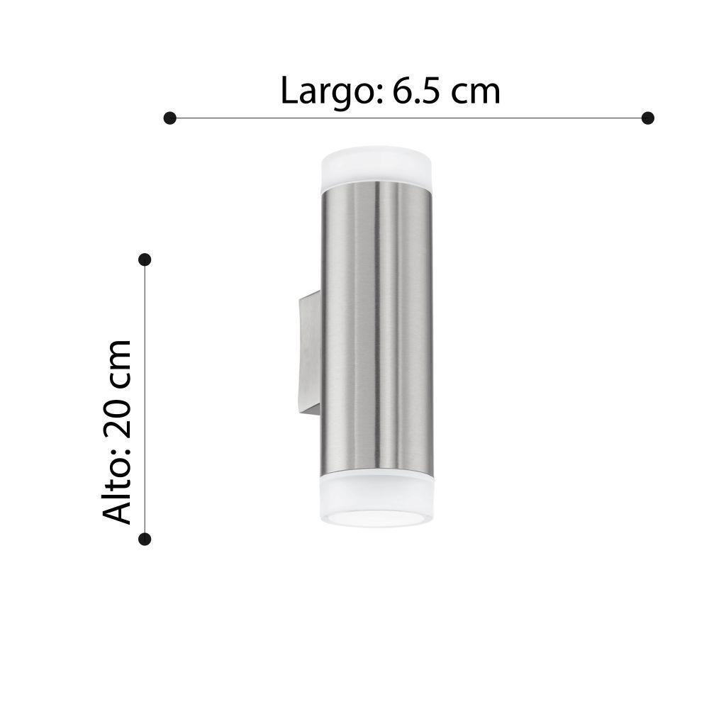 Apliqué de Pared Eglo RIGA Luz fria 2X3W GU10 LED exterior baño IP44-2