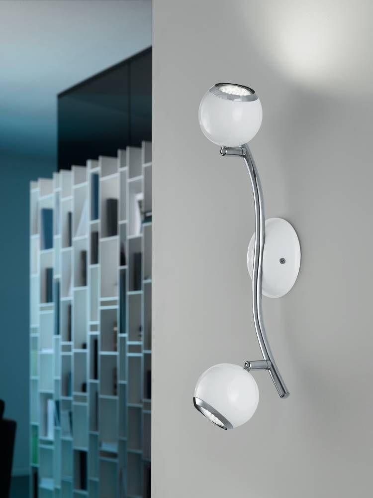 FOCO SOBREPUESTO TECHO RIEL BIMEDA ACERO BLANCO 2X3W GU10 LED INCLUIDA COD.31002-4