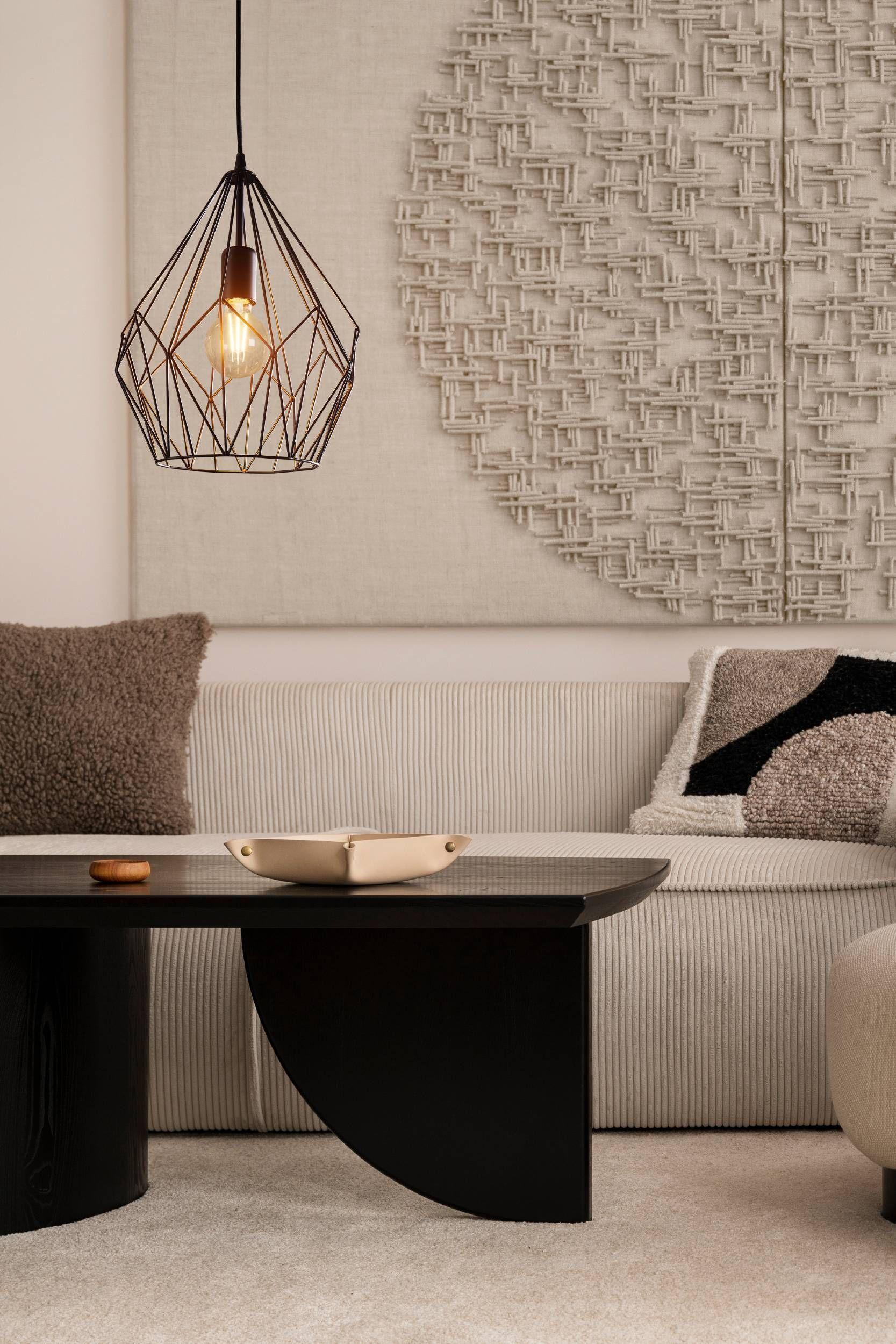 Lámpara Colgante Carlton Acero Negro 1X60W E27 IP20 COD.49257-3