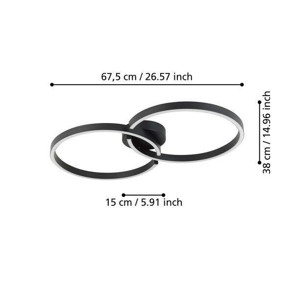 Lámpara de Techo Amandolo Acero Led incluida 20w IP20 Cod.900955-4