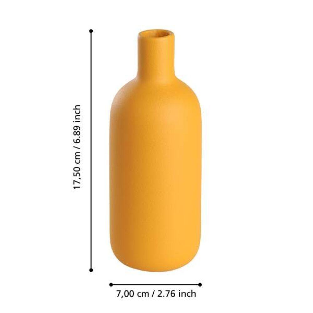 Adorno Jarrón de cerámica ANJABE terracota Naranjo 17×7cm-2