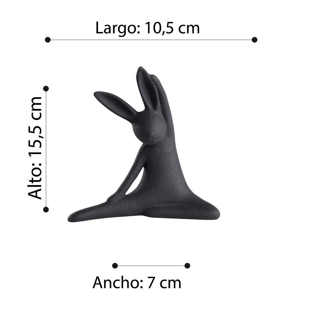 Adorno Decorativo GOPENG - Conejo Negro Cerámica 11×7×16 cm-2
