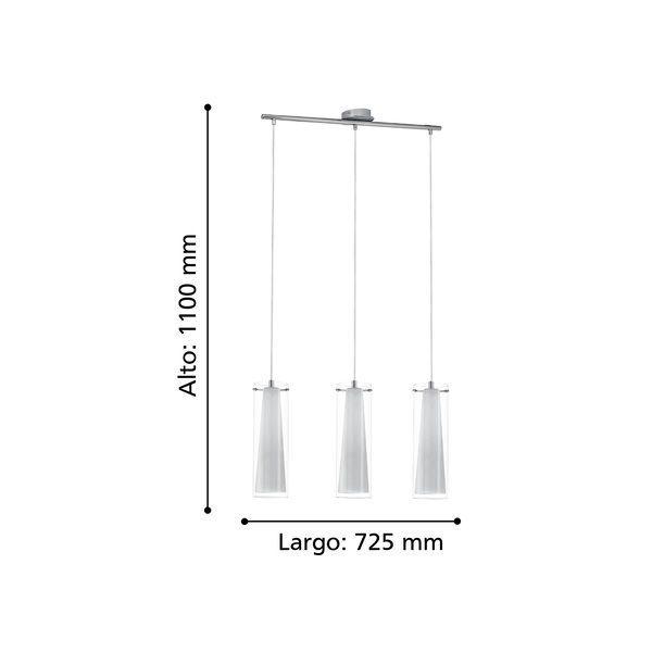Lámpara Colgante Pinto Cromado 3X60W E27-2