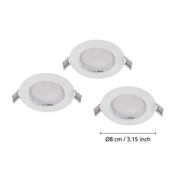 Foco Embutido Eglo Peneto Set X3 Luz Cálida Gu10 Incluida Cód94235-4