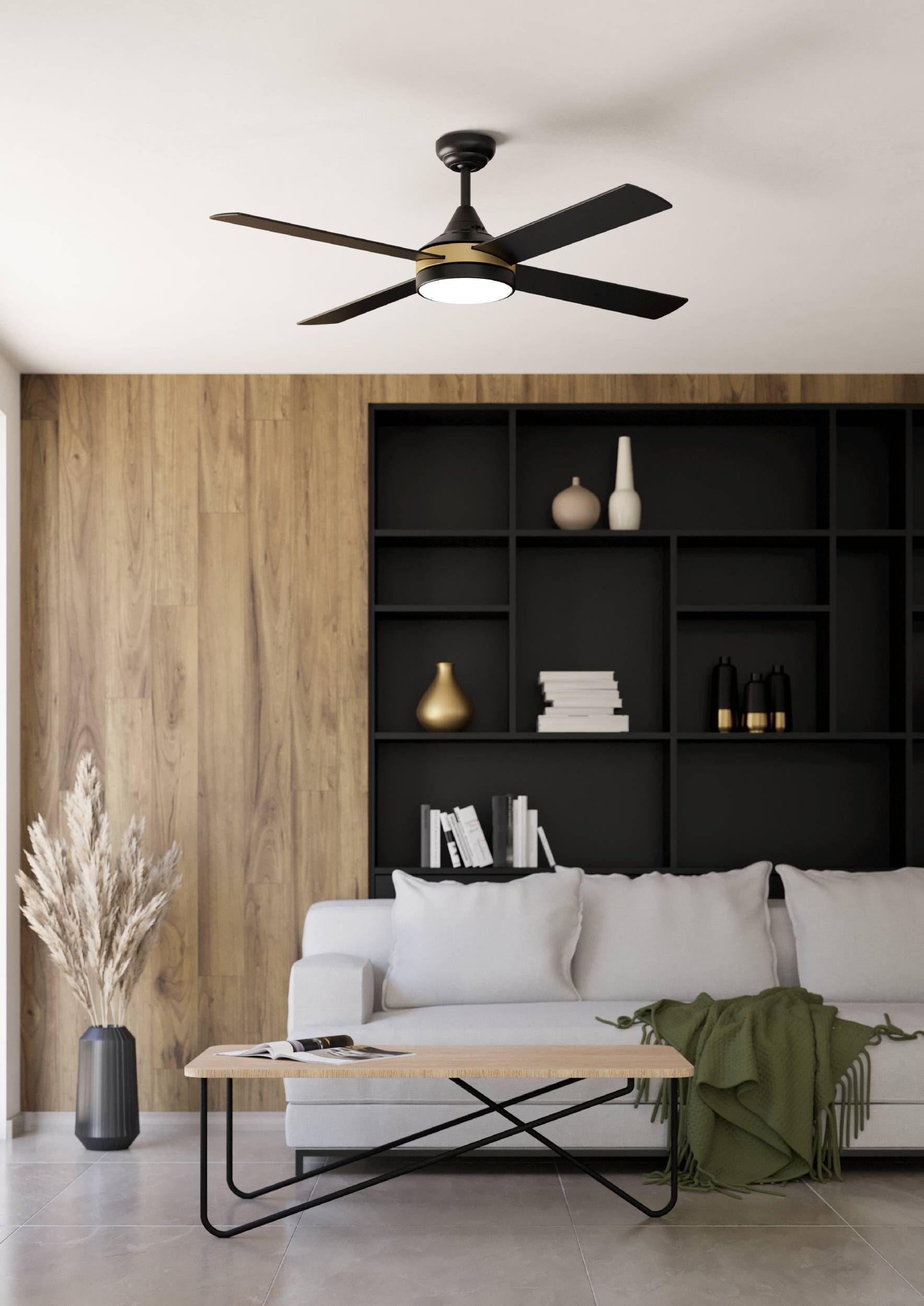  Ventilador Trinidad Acero Negro 1x20W Cod. 35118-2