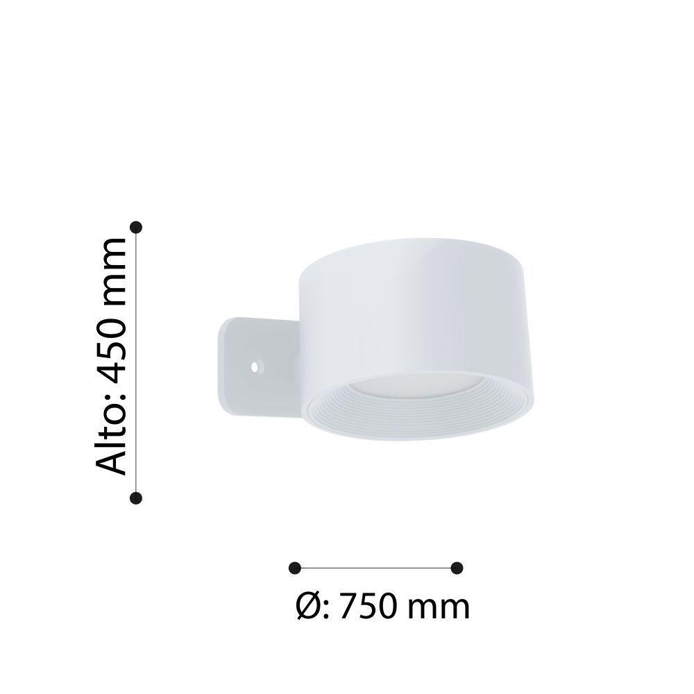 Aplique Inalámbrico Recargable Usb Touch Regulador Muraglie Led 1X5W Redondo blanco-5