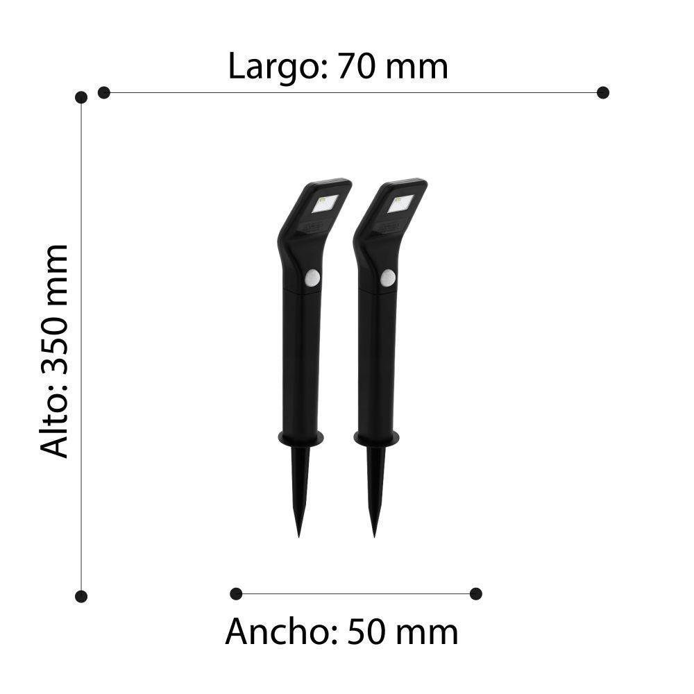 Lámpara Pie Zsolar Acero Led 1x1w Ip44 Cod48688-2