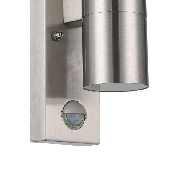 Lámpara Apliqué Riga Acero Inoxidable GU10 incluida 2X3W IP44 con sensor Cod32898-2