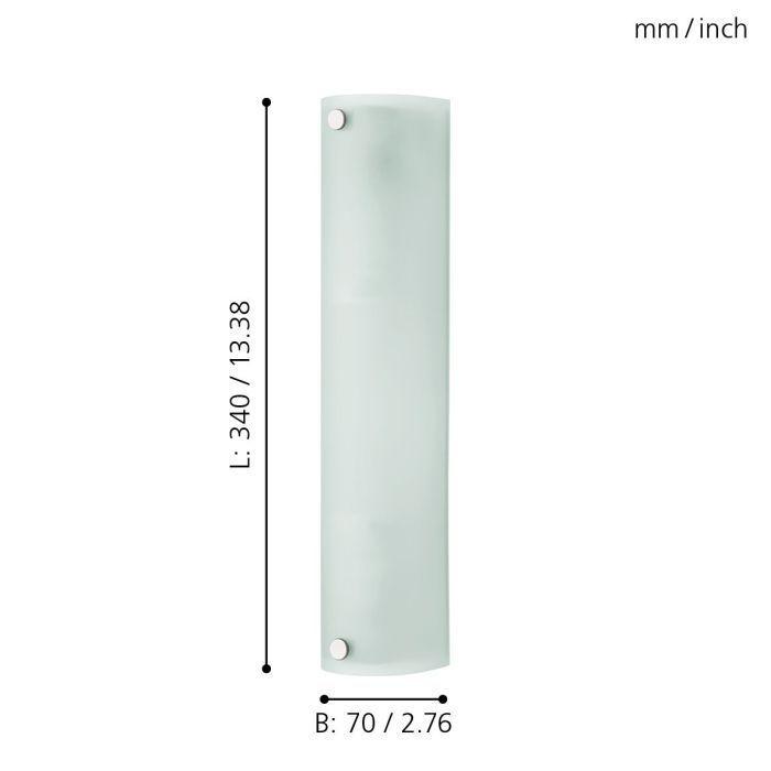APLIQUE MONO ACERO PLATEADO METALICO E14 2X40W COD.85338-2