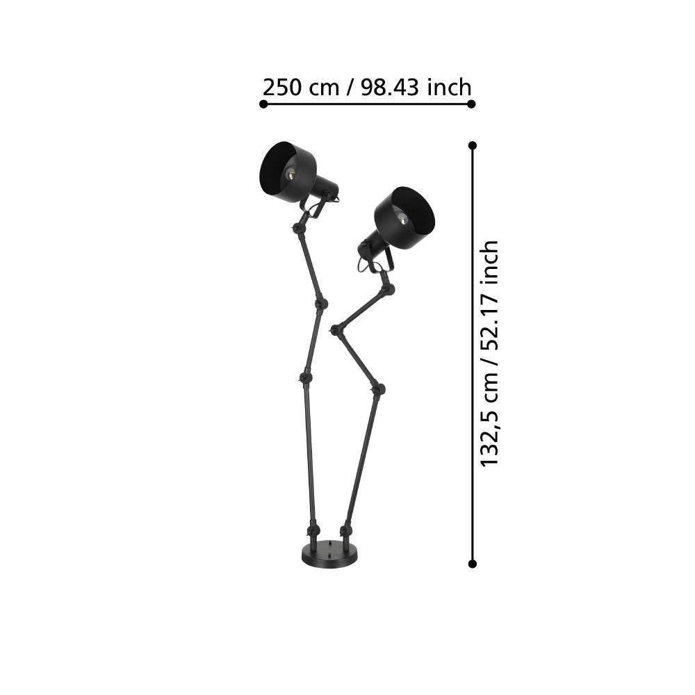 LAMPARA DE TECHO TAKELEY ACERO NEGRO E27 2X28W IP20 COD.43562-3
