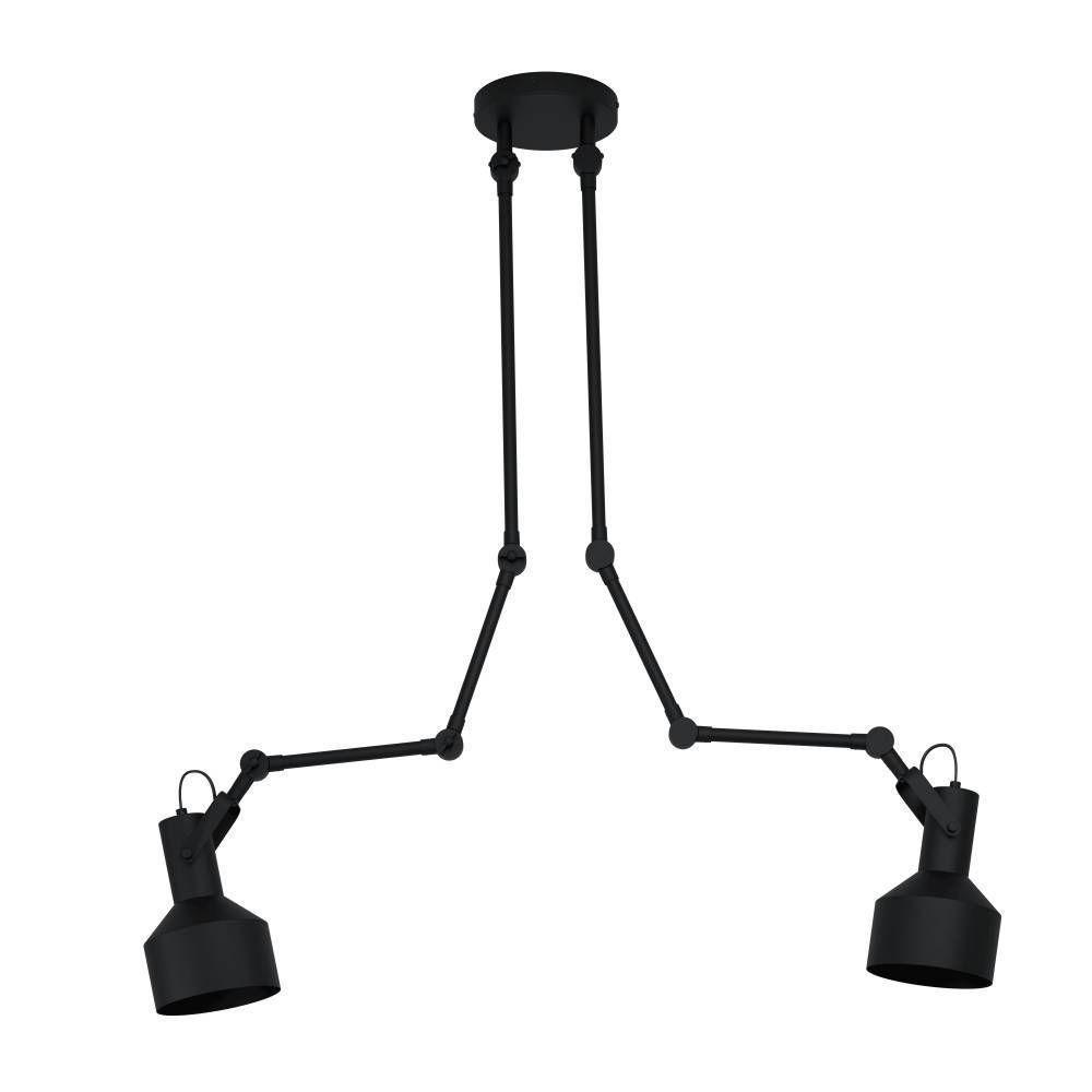LAMPARA DE TECHO TAKELEY ACERO NEGRO E27 2X28W IP20 COD.43562-2