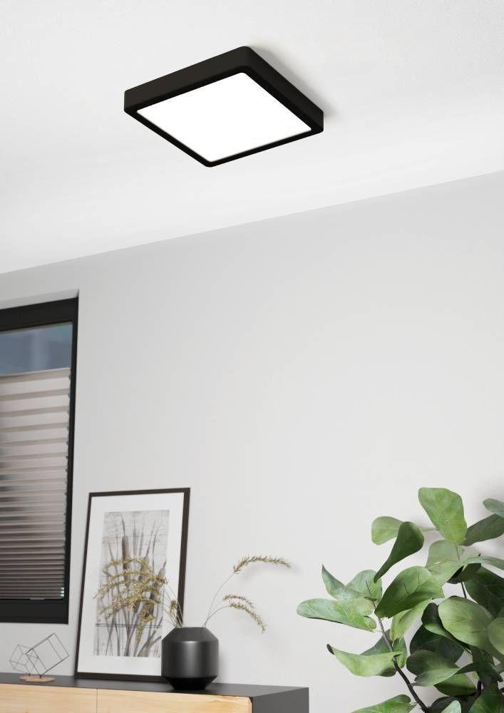 LAMPARA APLIQUE FUEVA-Z ACERO NEGRO LED 16,5W IP44 COD.900109-2
