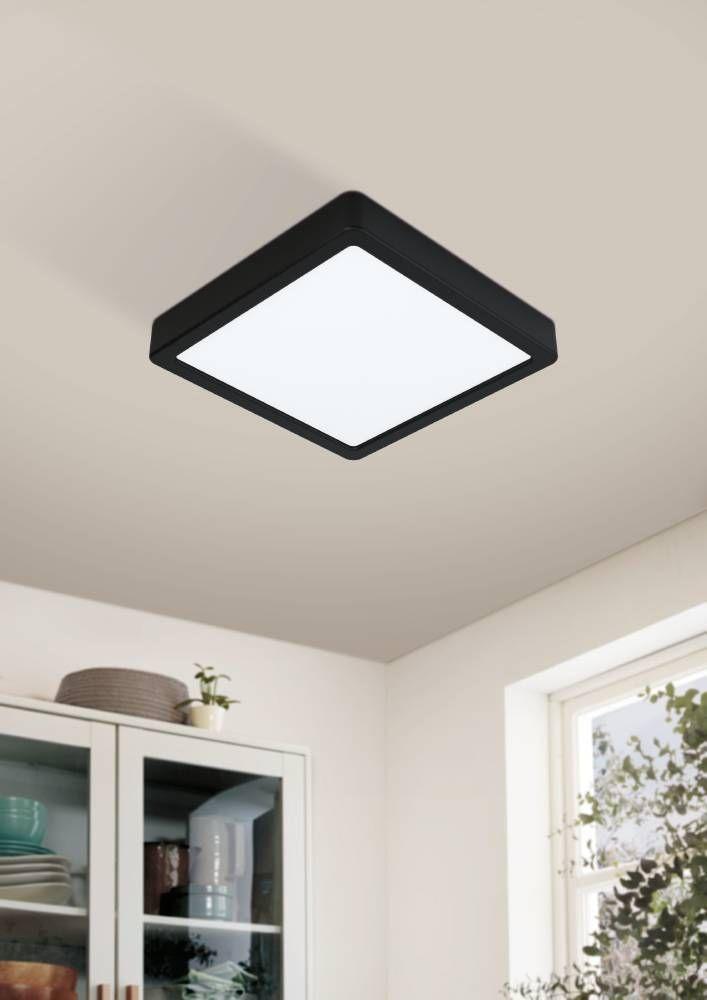 LAMPARA APLIQUE FUEVA-Z ACERO NEGRO LED 16,5W IP44 COD.900109-1